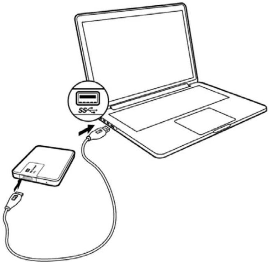 WESTERN DIGITAL My Passport Go 5 - Connecting the Drive - 1