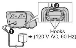 ① ② Hooks (120 V AC, 60 Hz)