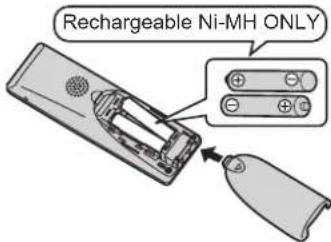 Rechargeable Ni-MH ONLY
