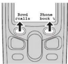 Rcvd rcalls Phone book 1