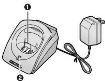 Diagram of a device with labeled parts, showing a charger connected to a power adapter via cable