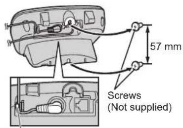 57 mm Screws (Not supplied)