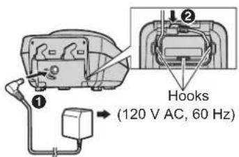 ① ② Hooks (120 V AC, 60 Hz)