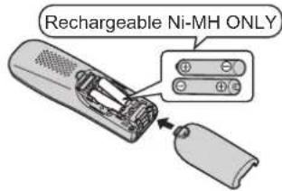 Rechargeable Ni-MH ONLY