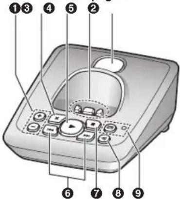 Labeled diagram of a device with numbered parts for identification