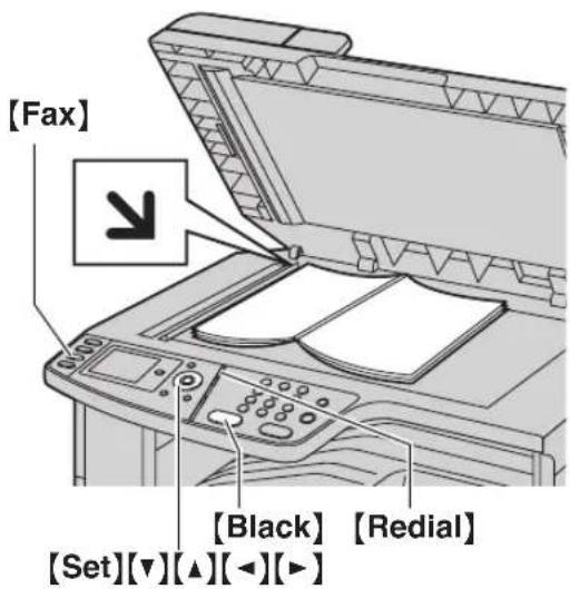 [Fax] [Black] [Redial] [Set][▼][▲][◀][▶]