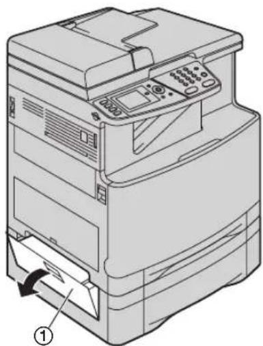 PANASONIC KX-MC6260E - When the recording paper has jammed near the optional input tray - 1