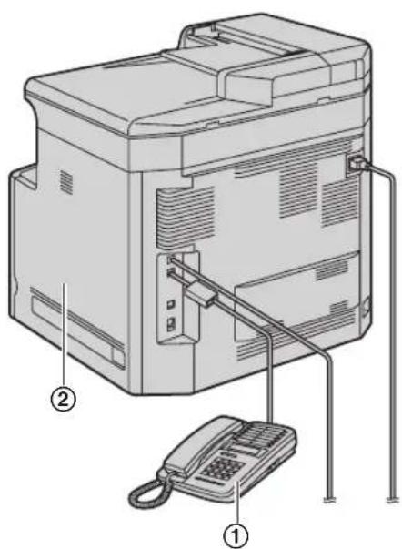 Diagram of a computer tower with labeled components including an open base, telephone, and cable connections