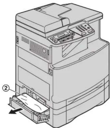 PANASONIC KX-MC6020E - When the recording paper has jammed near the optional input tray - 2