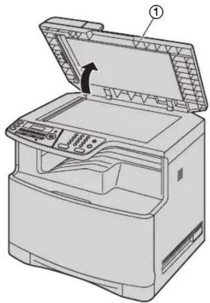 PANASONIC KX-MC6020E - Open the document cover (①). - 1