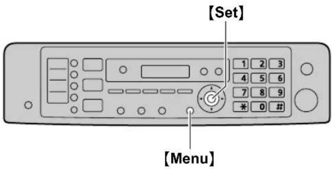 [Set] 1 2 3 4 5 6 7 8 9 * 0 # [Menu]
