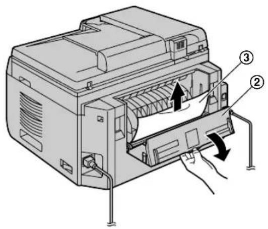 Diagram of a printer with labeled parts and directional arrows indicating process flow