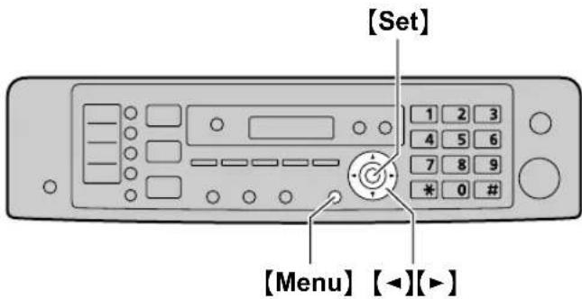[Set] 1 2 3 4 5 6 7 8 9 * 0 # [Menu] [◀][▶]