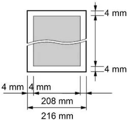 4 mm 4 mm 4 mm 4 mm 208 mm 216 mm