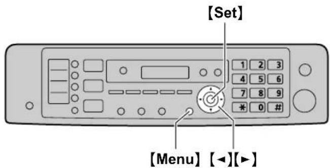 [Set] 1 2 3 4 5 6 7 8 9 * 0 # [Menu] [◀][▶]