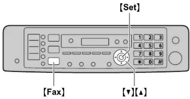 [Set] 1 2 3 4 5 6 7 8 9 * 0 # [Fax] [▼][▲]