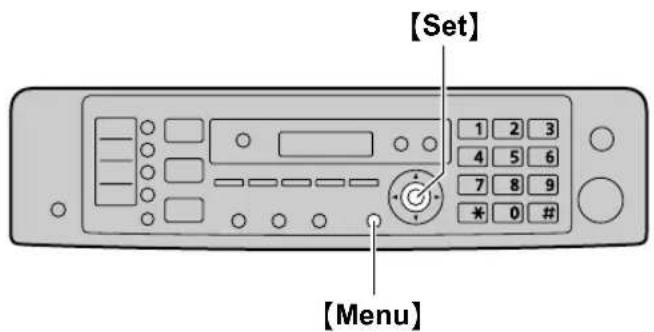 [Set] 1 2 3 4 5 6 7 8 9 * 0 # [Menu]
