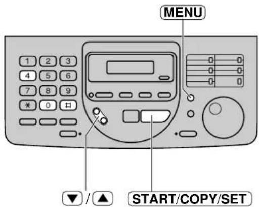 MENU 1 2 3 4 5 6 7 8 9 * 0 口 0 0 0 0 0 0 ▼ / ▲ START/COPY/SET