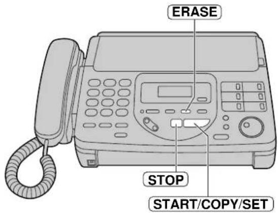 ERASE STOP START/COPY/SET