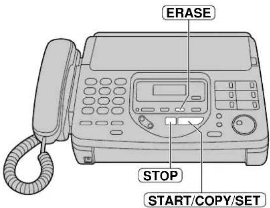 ERASE STOP START/COPY/SET