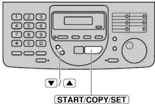 1 2 3 4 5 6 7 8 9 * 0 □ ▼ / ▲ START/COPY/SET