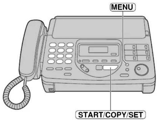 MENU START/COPY/SET