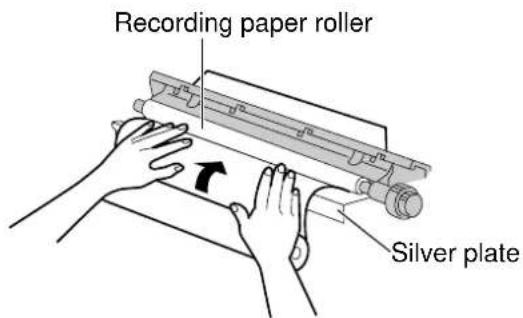 Recording paper roller Silver plate