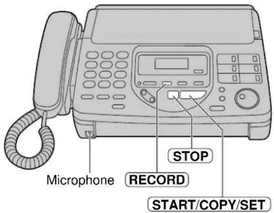 Microphone STOP RECORD START/COPY/SET