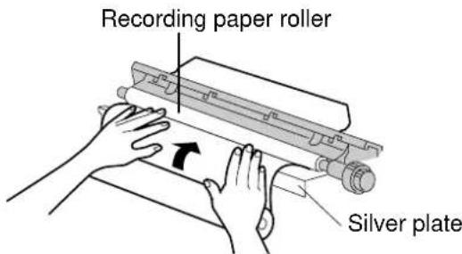 Recording paper roller Silver plate