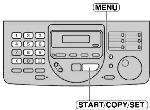 MENU START/COPY/SET