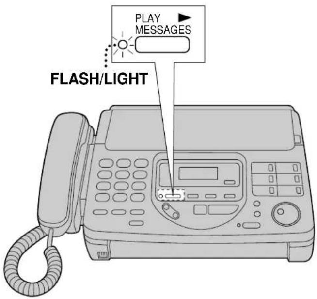 PLAY MESSAGES FLASH/LIGHT