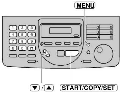 MENU 1 2 3 4 5 6 7 8 9 * 0 □ ▼ /▲ START/COPY/SET