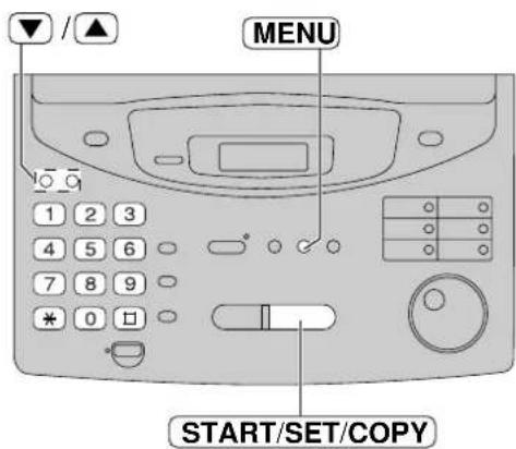 MENU START/SET/COPY