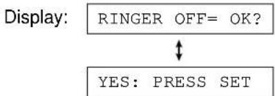 PANASONIC KX-FP330E - ■ To turn the ringer off: - 1