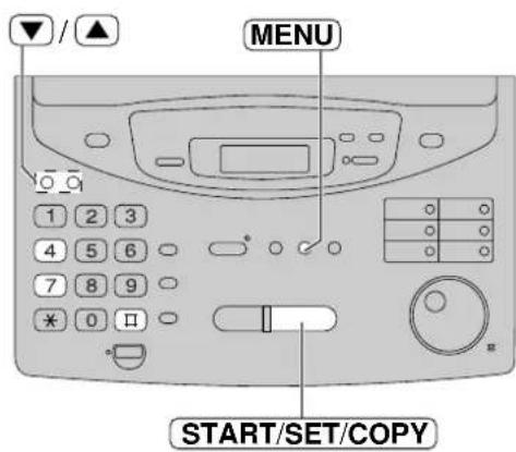 MENU START/SET/COPY