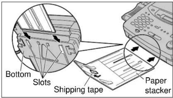 Bottom Slots Shipping tape Paper stacker