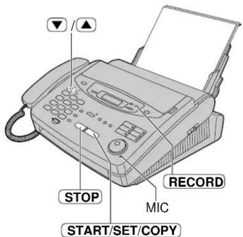 STOP RECORD MIC START/SET/COPY