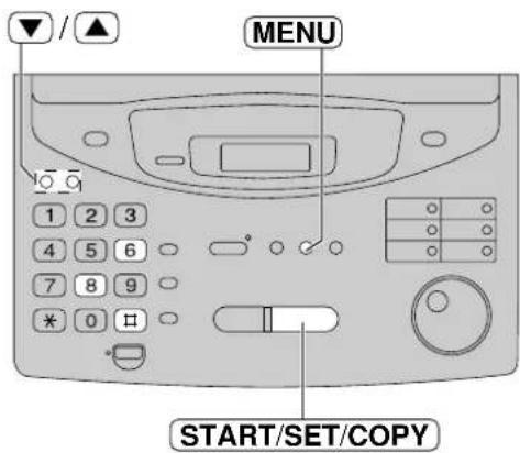 MENU START/SET/COPY