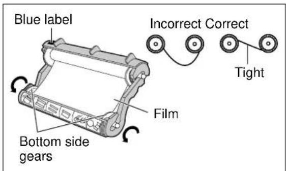 Blue label Incorrect Correct Tight Film Bottom side gears