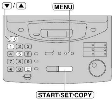 MENU START/SET/COPY