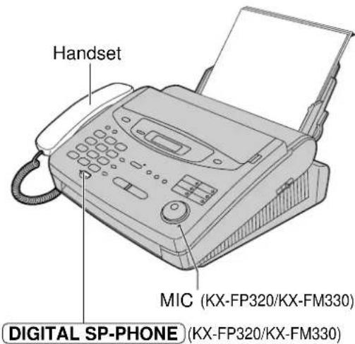 Handset MIC (KX-FP320/KX-FM330) DIGITAL SP-PHONE (KX-FP320/KX-FM330)