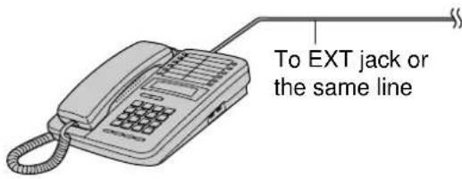 To EXT jack or the same line