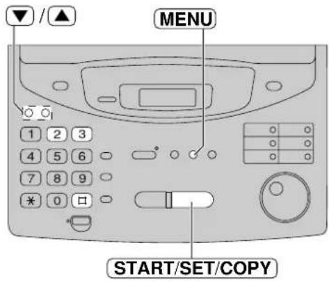 MENU 1 2 3 4 5 6 7 8 9 * 0 □ START/SET/COPY