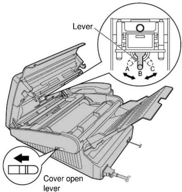 Lever Cover open lever