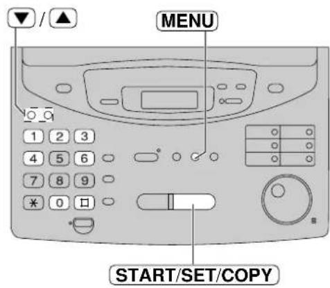 MENU START/SET/COPY