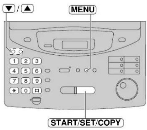 MENU START/SET/COPY