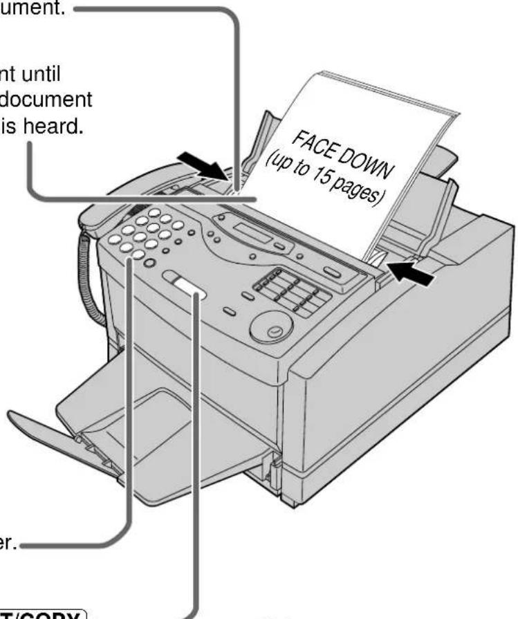 Document. nt until document is heard. FACE DOWN (up to 15 pages) r. T/COPY