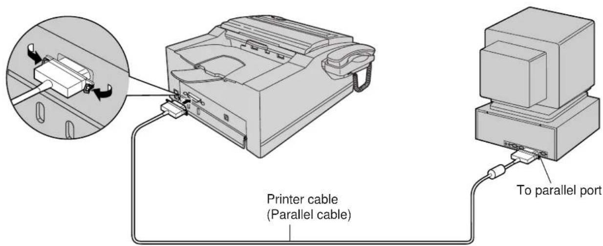 Printer cable (Parallel cable) To parallel port