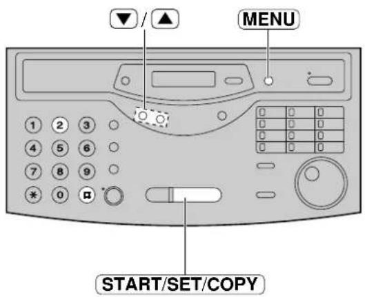 MENU START/SET/COPY