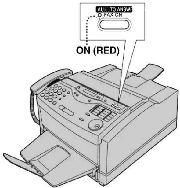 AUX TO ANSWE - FAX ON ON (RED)